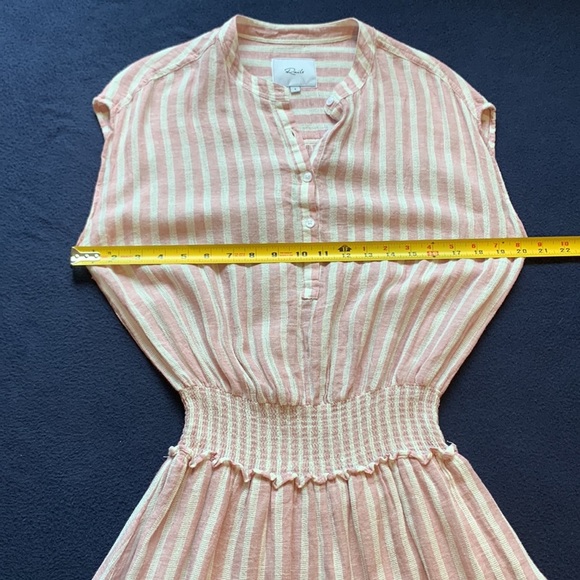 Rails Angelina linen dress rose stripe S - Picture 5 of 12